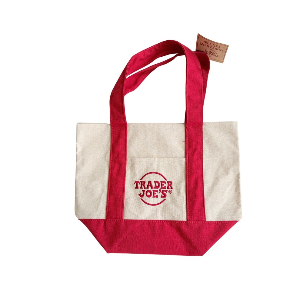 NWT Trader Joe's Limited Edition Mini Canvas Tote Bag
